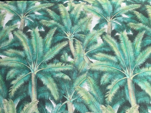 PALMS Palm Fronds Leaf Tree Fabric Tropical Leaves Material for Curtains, Upholstery, Home Decor - digital print fabric - 275cm (108'') wide