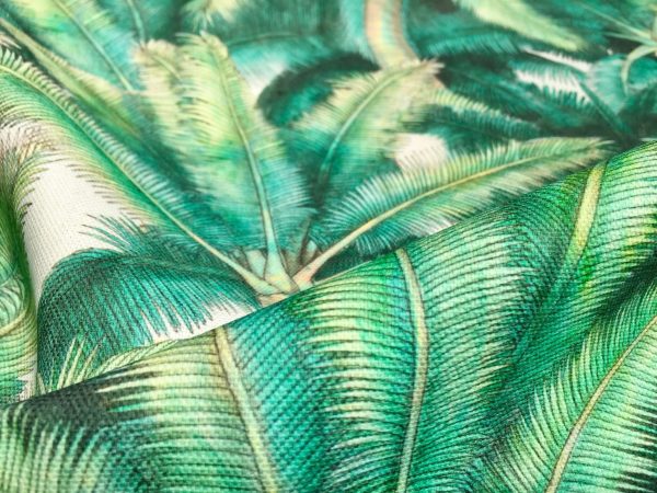 PALMS Palm Fronds Leaf Tree Fabric Tropical Leaves Material for Curtains, Upholstery, Home Decor - digital print fabric - 275cm (108'') wide