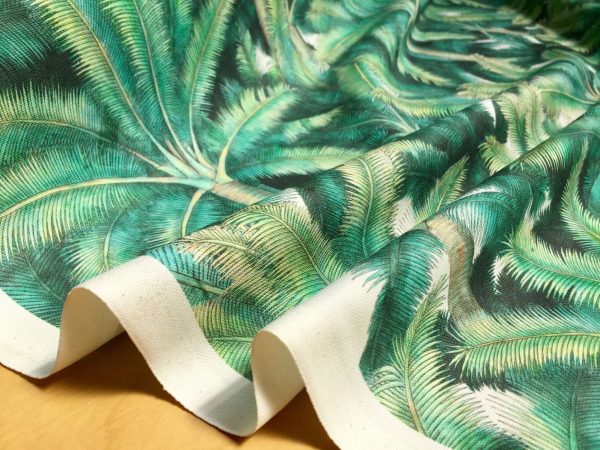 PALMS Palm Fronds Leaf Tree Fabric Tropical Leaves Material for Curtains, Upholstery, Home Decor - digital print fabric - 275cm (108'') wide