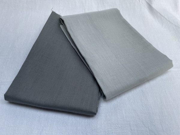 Pure Plain Soft Linen Fabric Material -  100% Linens for Home Decor, Curtains, Clothes - 140cm wide - Plain Silver Grey - Image 4