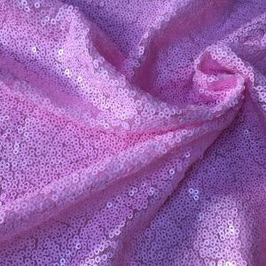 3mm Sequin Fabric material - Sparkling Glitter Sequins  - 47''/ 120cm wide - Matte Pink Paillettes