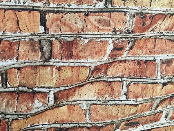 BRICK WALL Effect Cotton Fabric - Red Bricks Stone Wall Print Cloth Material - Harry Potter 9 3/4 Platform Curtains Backdrop - 140cm wide