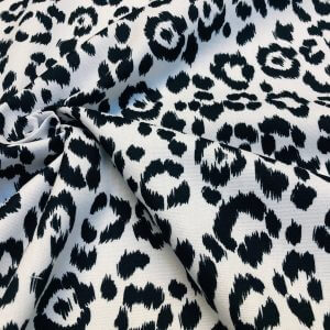 black and white leopard print pants
