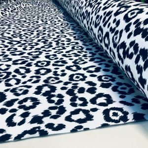 black and white leopard print pants
