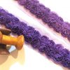 Rose Flower Lace Fabric Trim - Bridal Flowers Net Tulle - DOUBLE ROW (by metre)