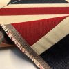 Union Jack Flag Retro Linen Look Heavy Jacquard Gobelin Upholstery Cotton Bag Cushion Panel Fabric UK Banner -70cm x 48cm