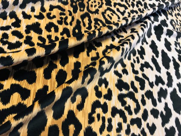 Leopard Print Cotton Velvet Fabric, Braemore Jamil Natural Home Decor Textile, Upholstery Animal Skin Cheetah Fur Material - 140cm wide, Sold By the Yard - Image 2