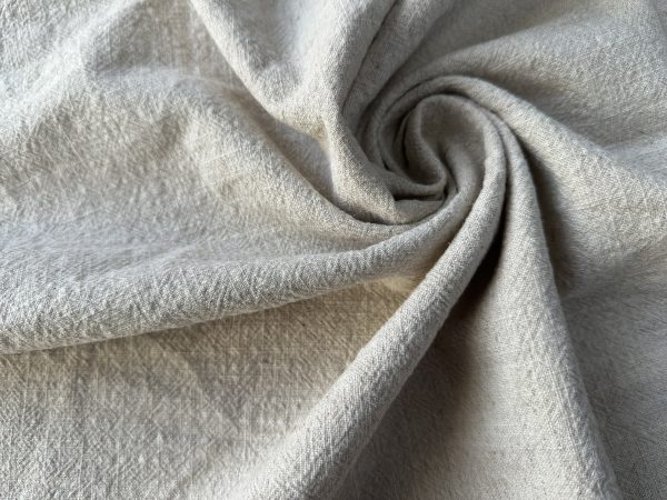 Natural Stone Washed Pure Plain Linen Fabric Material - 100% Linens Home Decor Bedding Clothes Curtains - 55" 140cm Wide - Image 2