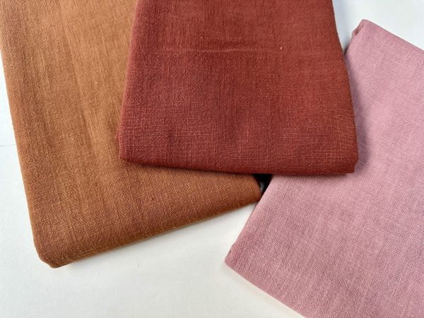 Dusty Pink Stone Washed Pure Plain Linen Fabric Material - 100% Linens Home Decor Bedding Clothes Curtains - 55" 140cm Wide - Image 4