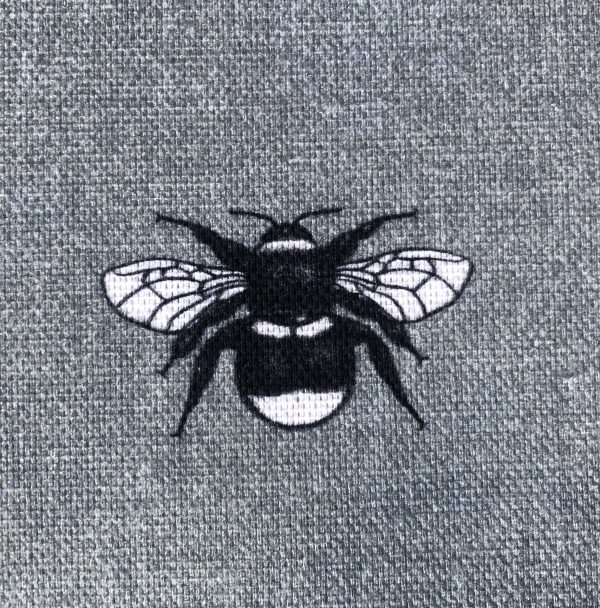 Grey Bugs & Insects Fabric for Curtains Upholstery Dressmaking - Bee, Moth, Butterfly, Dragonfly Print Cotton Material - 55"/140cm wide - Image 5