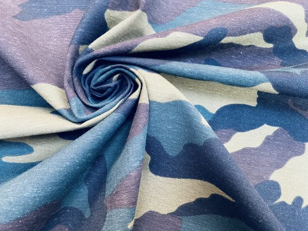 Green Army Camo Camouflage Fabric - Curtain Upholstery Uniform Material - 136cm wide - Image 3