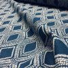 Art Deco Damask Rhombus Diamond Print Fabric Argyle Floral Cotton Material for Curtains Upholstery Home Decor – 55"/140cm wide