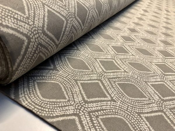 Art Deco Damask Rhombus Diamond Print Fabric Argyle Floral Cotton Material for Curtains Upholstery Home Decor - 55"/140cm wide - Image 5