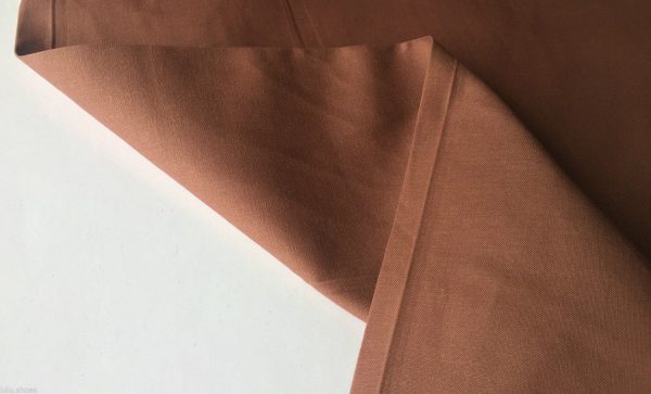 Plain 60SQ Cotton Fabric Material Brown 100% Cotton for curtains, mask, scrubs – 150cm Wide – Pure Brown