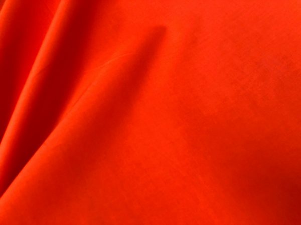 CLEARANCE SALE Plain 60SQ Cotton Fabric Material for Home Decor Curtains Dressmaking Scrubs - 150cm Wide - Orange - Image 2