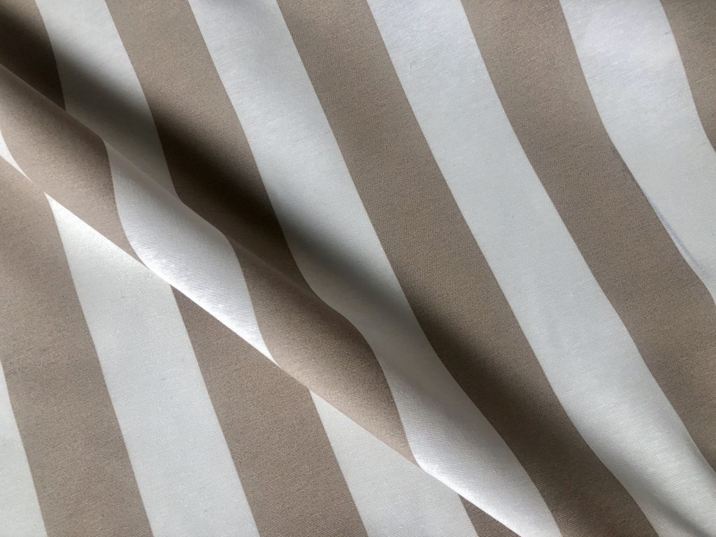 Beige And White Stripe Teflon Waterproof Outdoor Fabric For Cushion Gazebo Beach 55140cm 1931