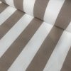 BEIGE & White Stripe Teflon Waterproof Outdoor Fabric for cushion, gazebo, beach – 55"/140cm Wide