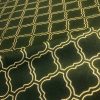 Dark Green & Gold Moroccan Arabic Damask Print Fabric Curtain Material Upholstery Home Decor – 55"/140cm Wide