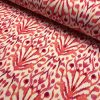 Pink Floral Fan Damask Flower Fabric Geometric Paisley Cotton Material Curtain Upholstery Home Decor – 110"/280cm Wide