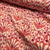 Pink Floral Fan Damask Flower Fabric Geometric Paisley Cotton Material Curtain Upholstery Home Decor – 55"/140cm Wide