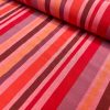 RASPBERRY RED BROWN Striped Dress Home Decor Light Upholstery Material Curtains Stripes Cotton Satin Feel Fabric – 110"/280cm Wide