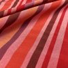 RASPBERRY RED BROWN Striped Dress Home Decor Light Upholstery Material Curtains Stripes Cotton Satin Feel Fabric – 110"/280cm Wide