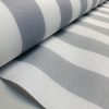 Silver Grey & White Striped Fabric – Sofia Stripes Curtain Tablecloth Upholstery Material – 55"/140cm Wide Canvas