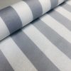 Silver Grey & White Striped Fabric – Sofia Stripes Curtain Tablecloth Upholstery Material – 110"/280cm Wide Canvas