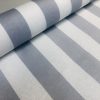 SILVER GREY & White Teflon Waterproof Outdoor Fabric for cushion, gazebo, beach – 140cm wide, sold by metre – Stripe Material Stripes