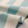 Sky Blue & White Striped Fabric – Sofia Stripes Curtain Tablecloth Upholstery Material – 110"/280cm Wide Canvas