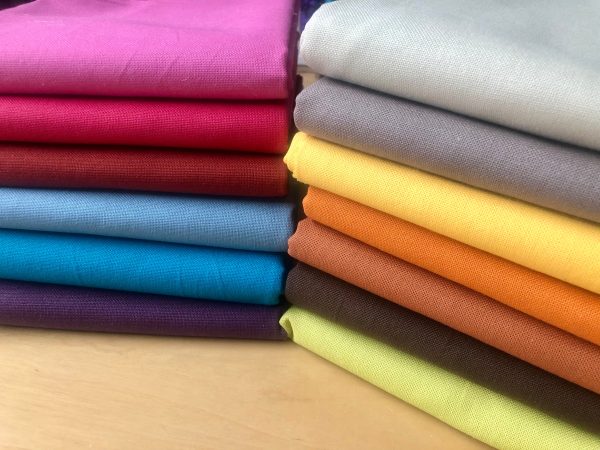 BLUE - Plain Medium Weight Cotton Fabric For Dressmaking Curtains Light Upholstery Canvas Material - 55"/140cm Wide - Image 3