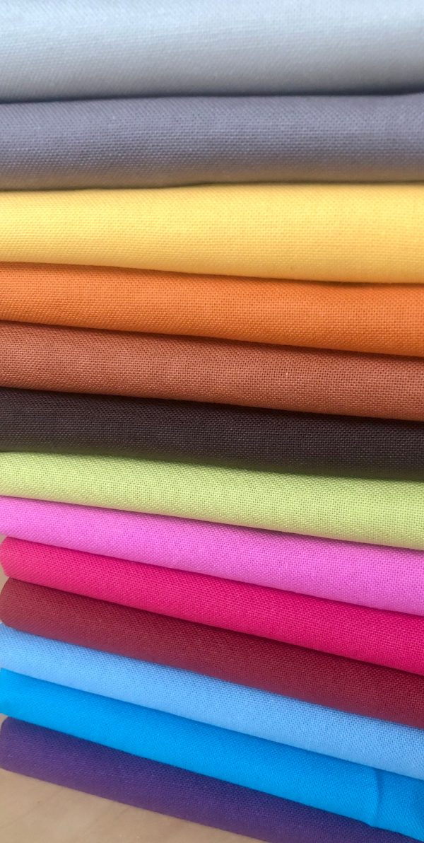 BROWN - Plain Medium Weight Cotton Fabric For Dressmaking Curtains Light Upholstery Canvas Material - 55"/140cm Wide - Image 3