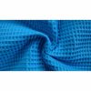 Cotton WAFFLE Pique Honeycomb Fabric Material – bathrobe, gown, towel, cushion –  150cm wide – TURQUOISE