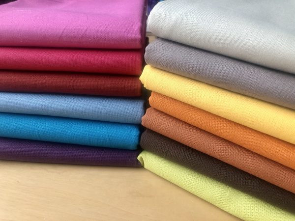 Plain Medium Weight Cotton Fabric For Dressmaking Curtains Light Upholstery Material Mixed Colours – 55"/140cm Wide Canvas