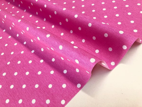 Polka Dot Fabric White Spots Dots PolyCotton Material Shabby Classic Chic Textile Home Decor Dress Curtains - 55''/140cm Wide Canvas - Image 5
