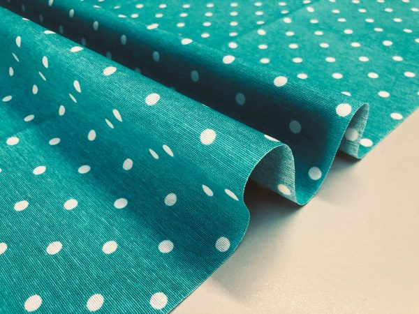 Polka Dot Fabric White Spots Dots PolyCotton Material Shabby Classic Chic Textile Home Decor Dress Curtains - 55''/140cm Wide Canvas - Image 6