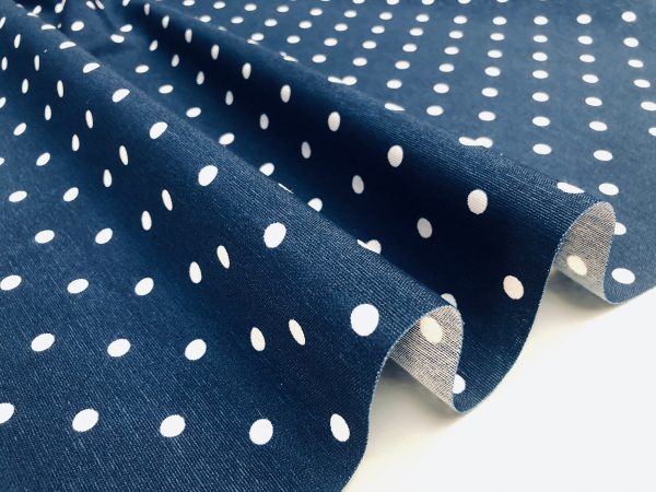 Polka Dot Fabric White Spots Dots PolyCotton Material Shabby Classic Chic Textile Home Decor Dress Curtains - 55''/140cm Wide Canvas - Image 7