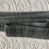 DARK GREY – Brush Fringe Tassels Textile Cut Pillow Trimming, Piping, Cushion Trim, Curtains, Home Decor – 40mm Wide – Any LENGTH