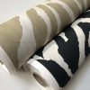BEIGE & CREAM Zebra Stripes African Print Linen Look Cotton Fabric Furnishing Curtain Upholstery Material – 54"/138cm Wide Canvas