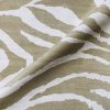 BEIGE & CREAM Zebra Stripes African Print Linen Look Cotton Fabric Furnishing Curtain Upholstery Material – 108"/275cm Extra Wide Canvas