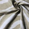 BEIGE & CREAM Zebra Stripes African Print Linen Look Cotton Fabric Furnishing Curtain Upholstery Material – 108"/275cm Extra Wide Canvas