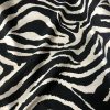 BLACK & CREAM Zebra Stripes African Print Linen Look Cotton Fabric Furnishing Curtain Upholstery Material – 54"/138cm Wide Canvas