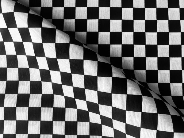 BLACK & WHITE Chef's Check Carnival Poly Cotton Geometric Uniform Apron Classic Checked Plaid Gingham Chess - 55"/140cm wide Canvas - Image 4