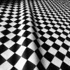 BLACK & WHITE Chef's Check Carnival Poly Cotton Geometric Uniform Apron Classic Checked Plaid Gingham Chess – 55"/140cm wide Canvas