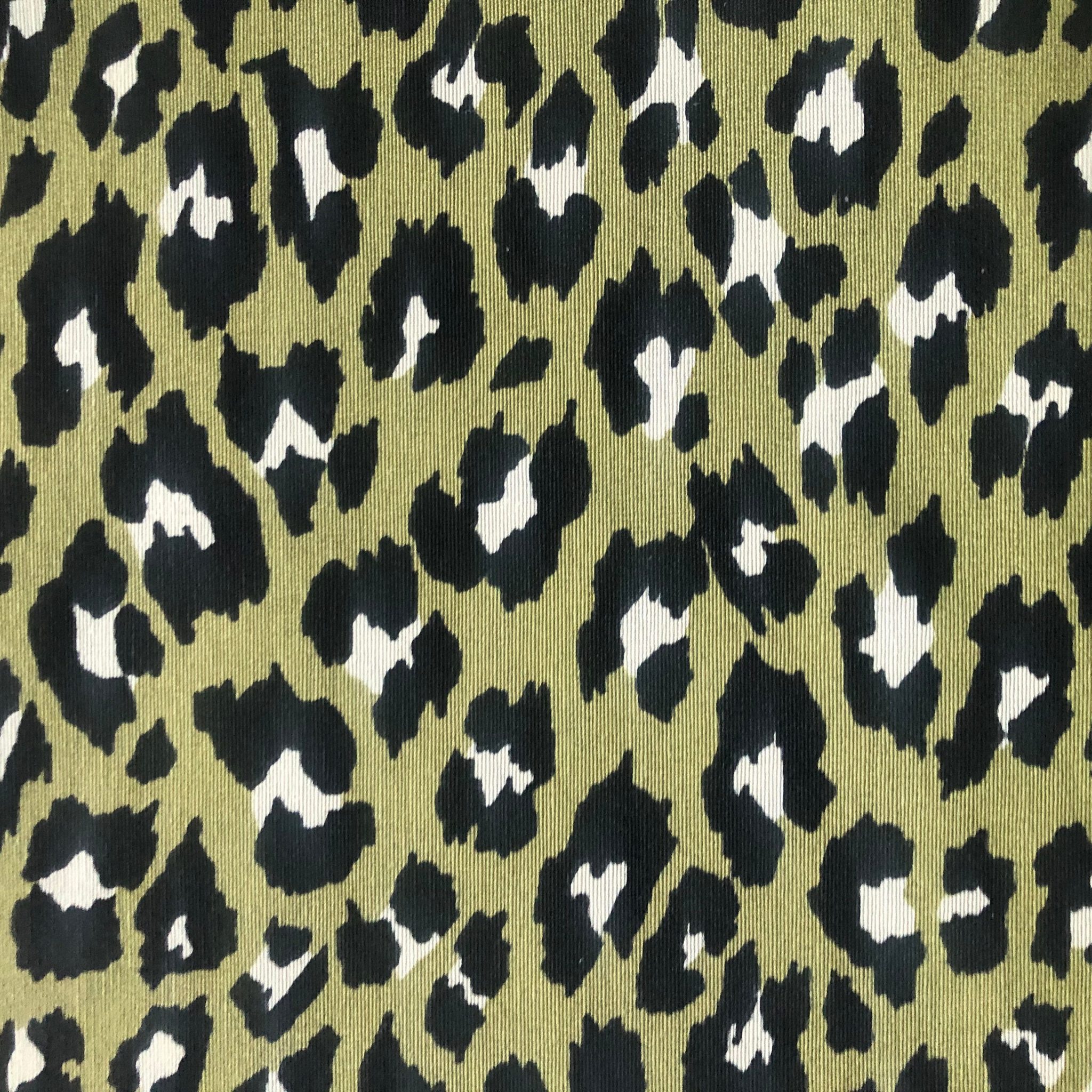 Green Black Leopard Animal Fur Print Fabric Cotton Curtain Upholstery   Green 140cm Wide 5f7c92a4 2048x2048 