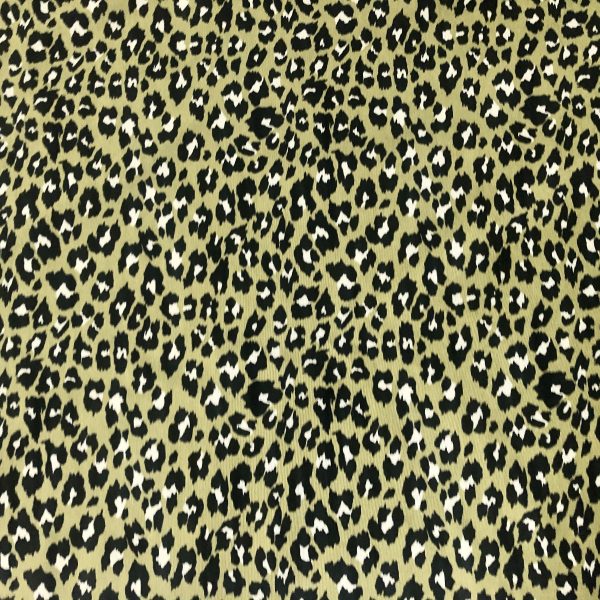 Green & Black Leopard Animal Fur Print Fabric Cotton Curtain Upholstery Material - 110"/280cm extra wide - Image 5