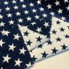 Christmas Stars Jacquard Double Face Gobelin Fabric Material for Curtains Home Decor Upholstery – 55"/140cm Wide – NAVY BLUE & WHITE