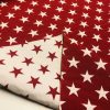 Christmas Stars Jacquard Double Face Gobelin Fabric Material for Curtains Home Decor Upholstery – 55"/140cm Wide – RED & WHITE