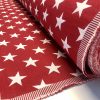 Christmas Stars Jacquard Double Face Gobelin Fabric Material for Curtains Home Decor Upholstery – 55"/140cm Wide – RED & WHITE