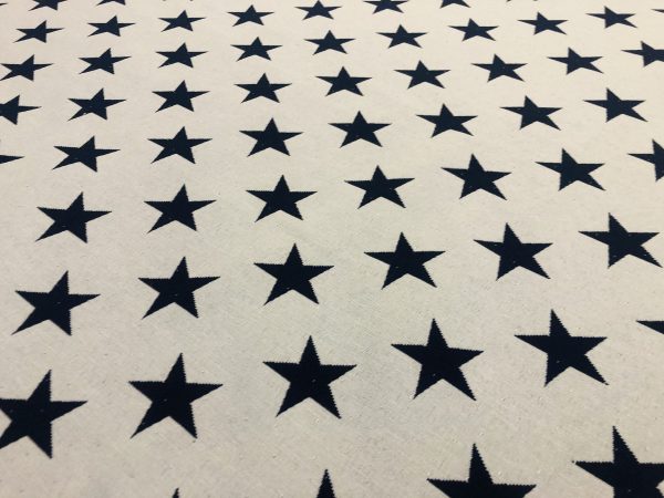 Christmas Stars Jacquard Double Face Gobelin Fabric Material for Curtains Home Decor Upholstery - 55"/140cm Wide - WHITE & NAVY BLUE - Image 7
